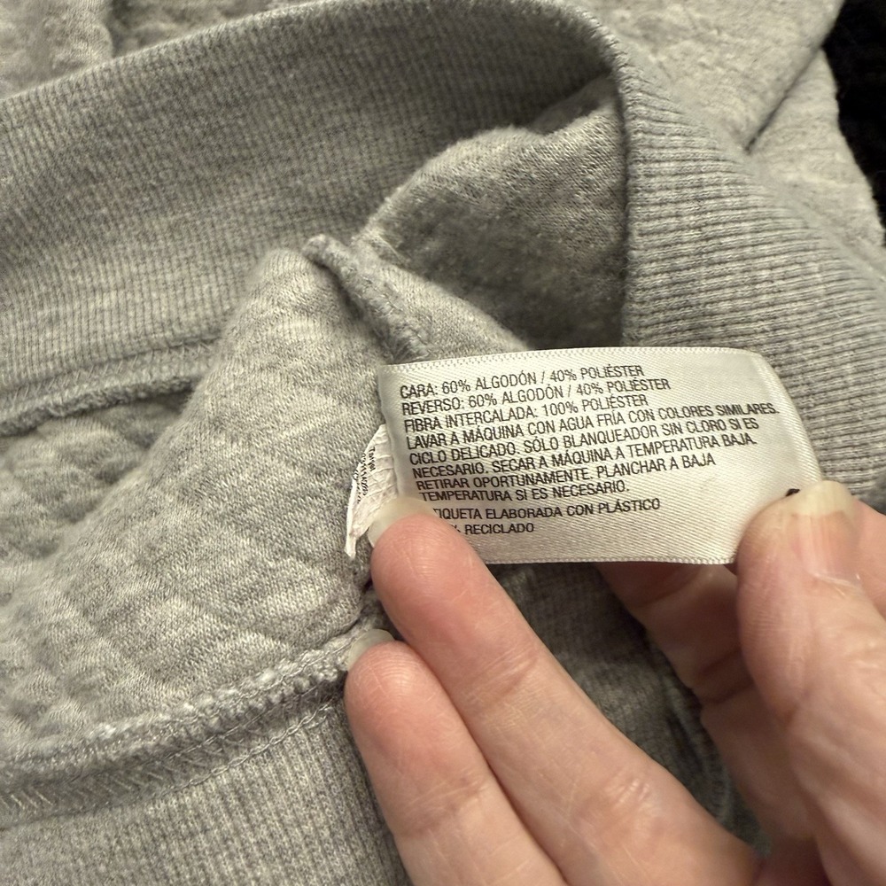 Streetcore College Prep Women's Cropped Hoodie Size M Gray Y2K Wild Fable - Picture 7 of 8